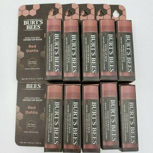 10x Burt's Bees Red Dahlia Tinted Lip Balm